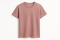 180 GSM round neck t-shirt colour dusty pink with no collor label