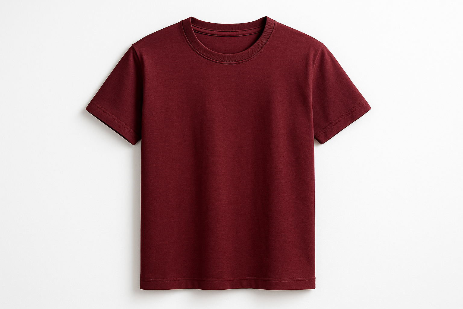 180GSM round neck tshirt colour bordeaux