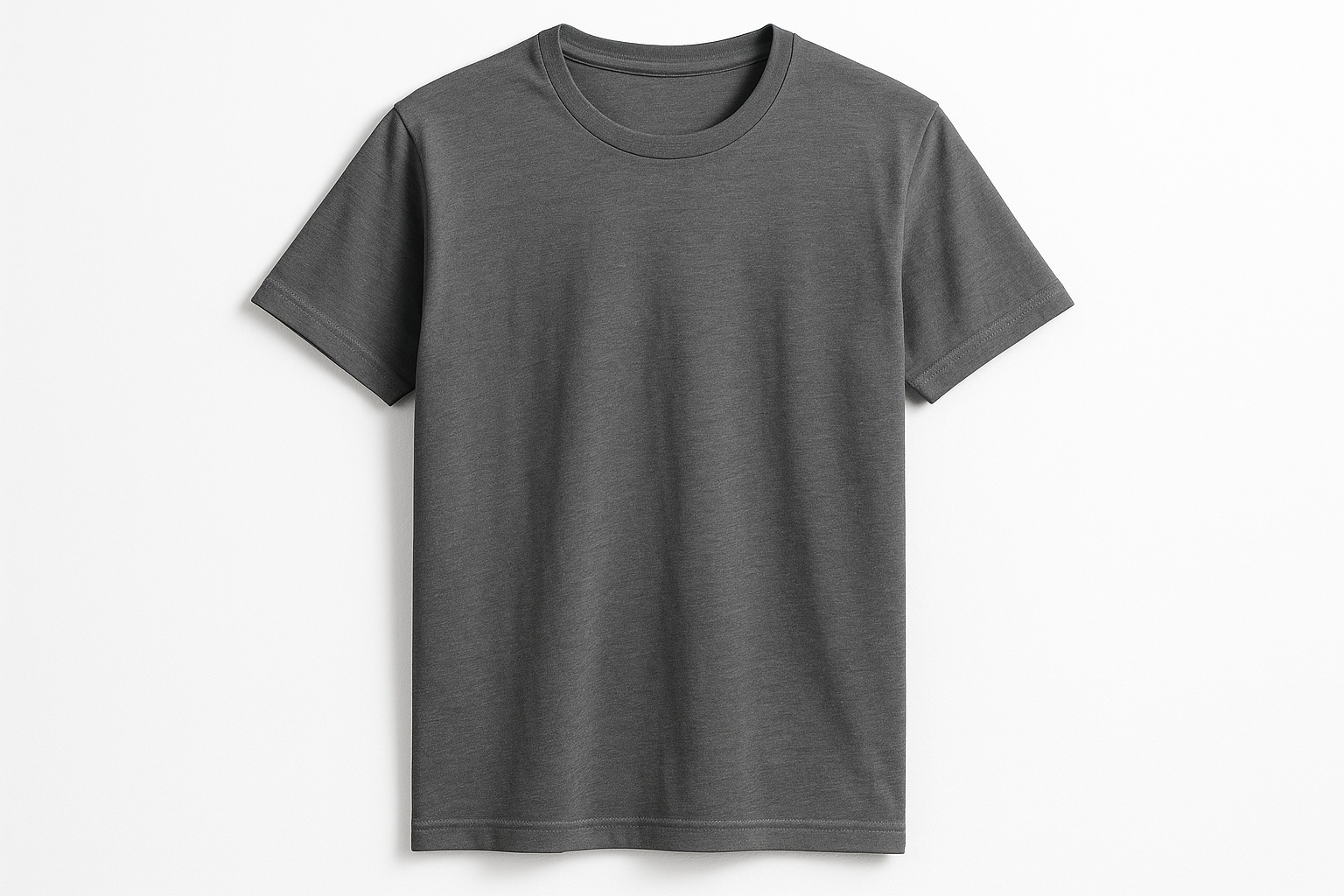 Steel grey 100GSM round neck t-shirt