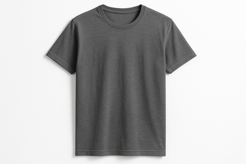 Steel grey 100GSM round neck t-shirt