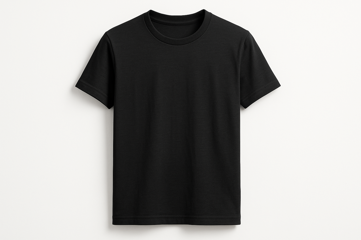 T-shirt round neck 100GSM black